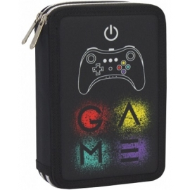 Penalas GAME, CoolForSchool, 205x140x45mm, su 2-iem atverčiamais skyriais