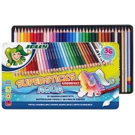 Spalvoti akvareliniai pieštukai AQUA, Jolly, 36 sp.