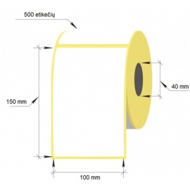 Lipnios etiketės 100x150/40 mm. 500 vnt., Thermal eco