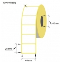 Lipnios etiketės, 1-40x25/40-1000 etik., Thermal Eco, baltos sp.