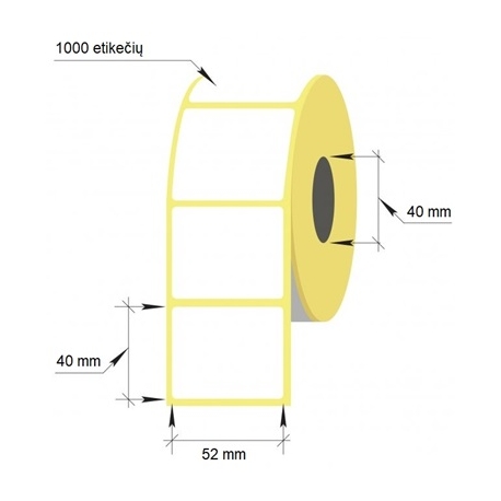 Lipnios etiketės 52x40/40 mm., 1000 vnt., Thermal eco