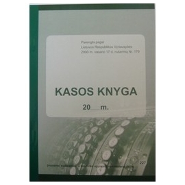 Kasos knyga A4, vertikali, pildoma ne kiekvieną dieną (per periodą) 30x2 lapų, savekopijuojanti