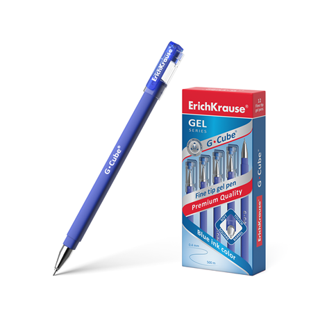 Gelinis rašiklis G-CUBE, ErichKrause, storis 0.5mm, mėlynos sp.