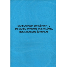 Darbuotojų, supažindintų su darbo tvarkos taisyklėmis, registracijos žurnalas A4, vertikalus, 12 lapų