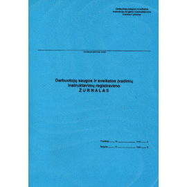 Darbuotojų saugos ir sveikatos įvadinių instruktavimų registracijos žurnalas A4, vertikalus, 10 lapų