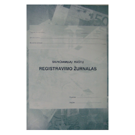 Siunčiamų raštų registravimo žurnalas A4, vertikalus, 40 lapų perrištas