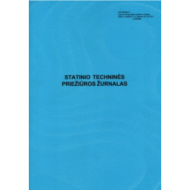 Statinio techninės priežiūros žurnalas A4, vertikalus, 14 lapų (2 priedas)