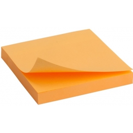 Lipnūs lapeliai užrašams AXENT Delta, 75x75mm, 100 lapelių, ryškiai oranžinės sp.