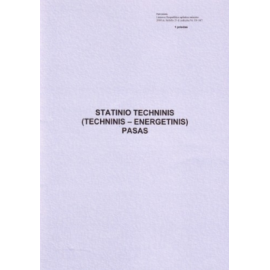 Statinio techninis (techninis-energetinis) pasas A4, vertikalus, 8 lapai (1 priedas)