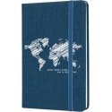 Užrašų knyga MAP, Optima, A5, 128 lapai, 70gsm, langeliais, su skirtuku, vokeliu ir gumele, t. mėlynos sp.