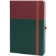 Užrašų knyga COMBI 7, Optima, A5, 128 lapai, 70gsm, linija, su skirtuku, vokeliu ir gumele, žalios/rudos sp.