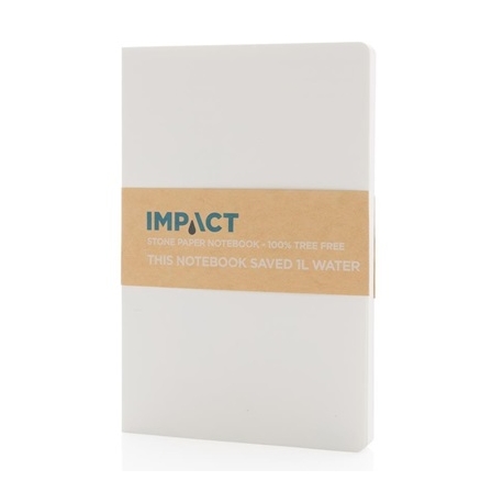 Užrašų knyga IMPACT, XD COLLECTION, A5, 60 lapų, 58gsm, linija, akmens dulkių popierius, minkštas baltos sp. viršelis