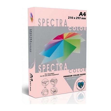 Spalvotas popierius SPECTRA COLOR, A4, 80gsm, 500 lapų, IT140 ROSE (pastelinė rožinė sp.)